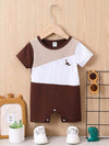 Baby Colourblock Dinosaur Print Tee Romper